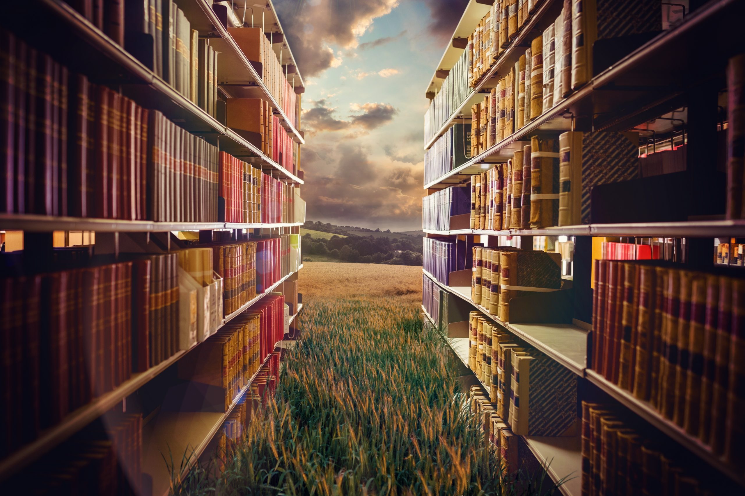 Composite image of close up of a bookshelf 3d