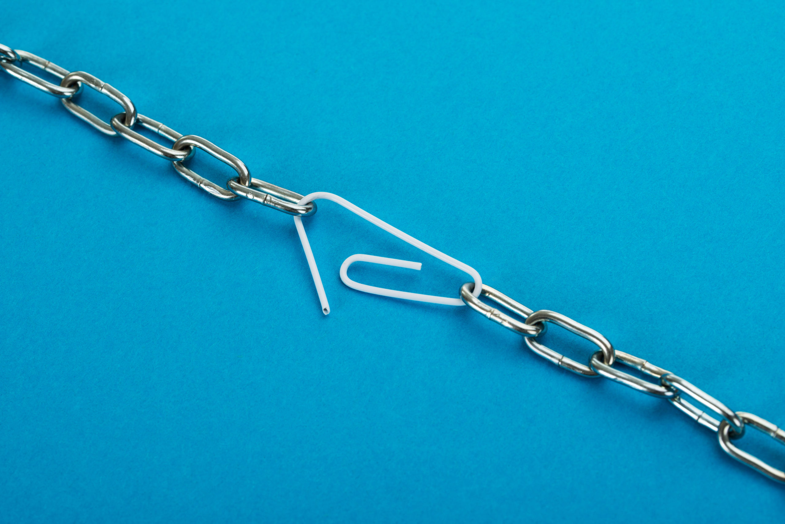 Chain Connected With Paper Clip