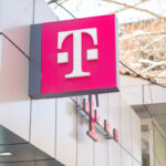 Logo of T-Mobile on the store. T-Mobile is the brand name Deutsche Telekom, founded at 1999.