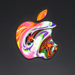 Colorful Apple logo while making creative updates on apple store