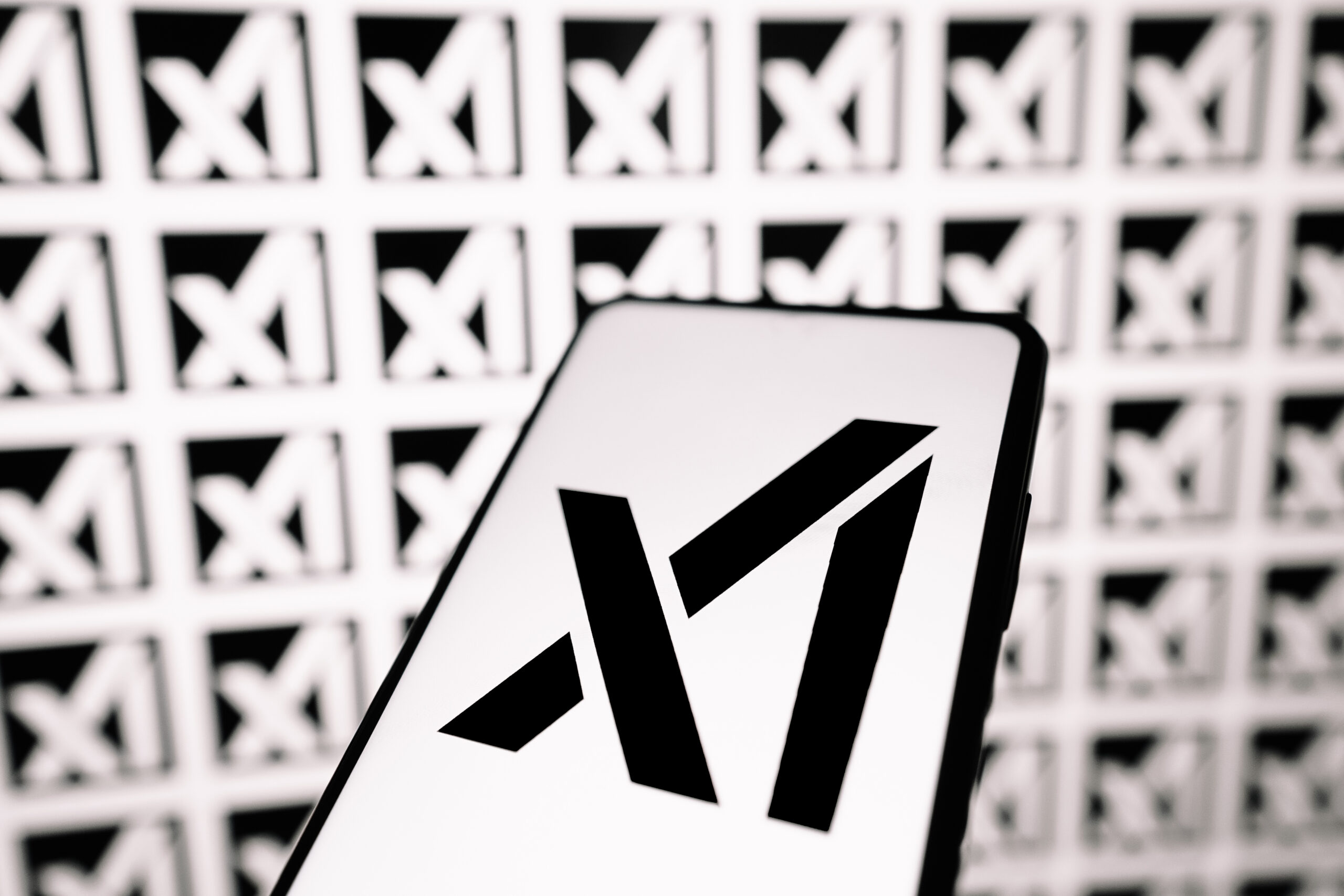July 17, 2023, Brazil. In this photo illustration, the xAI logo seen displayed on a smartphone.