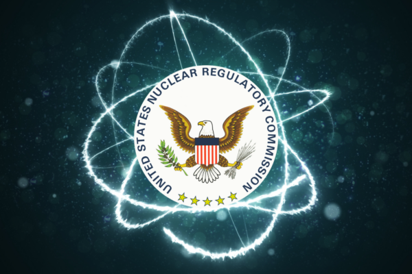 Nuclear Regulatory Commission Logo over nuclear energy.