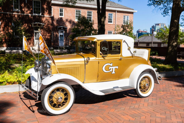 The Ramblin' Reck from Georgia Tech is a 1930 Ford Model A Sport coupe and serves as the offical mascot of the student body.