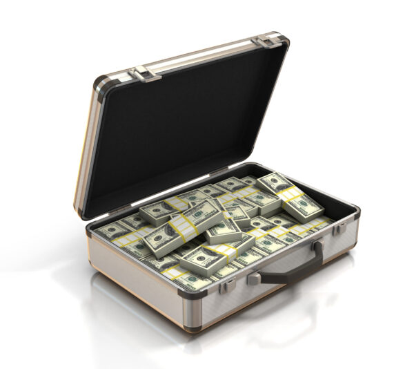case full of dollar