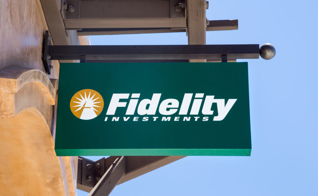 Fidelity Investments Sign.