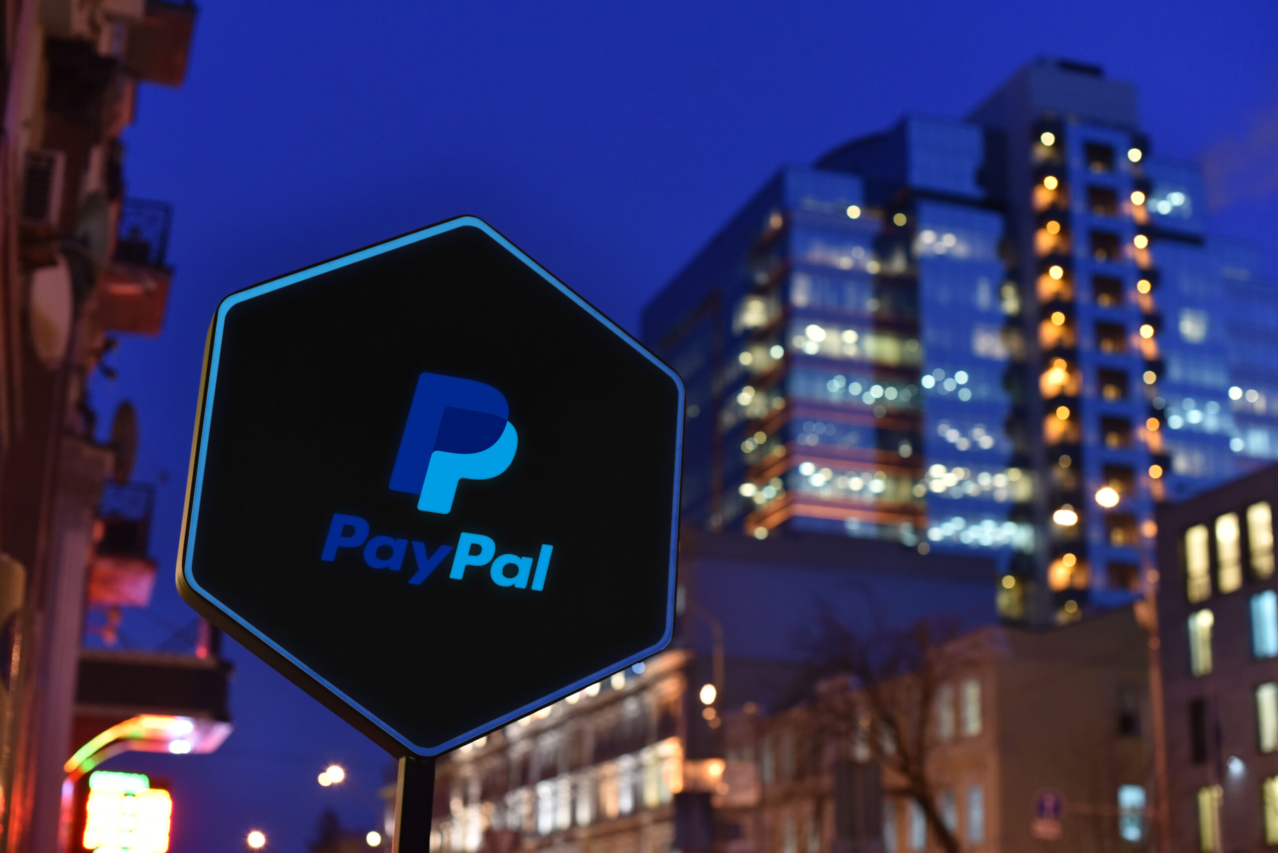 Kiev / Ukraine - 01.22.18: Sign of the PayPal - online money transfers