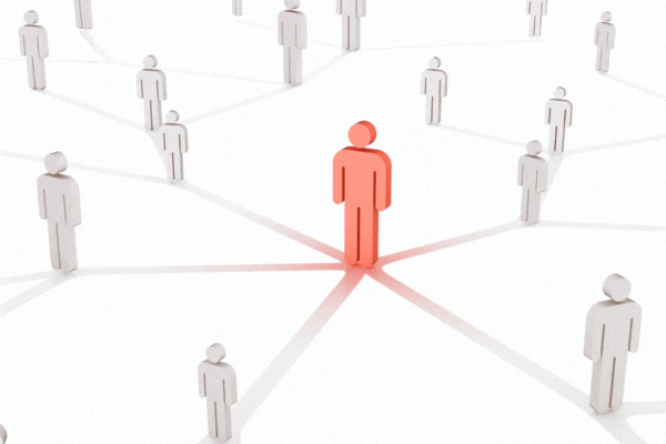 people network 3d , nodes connection. Can be used to represent a pandemic disease spread, pyramid scheme or a social media network growing structure