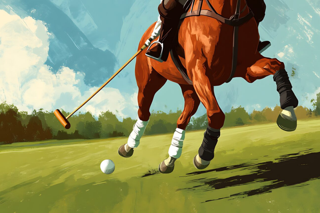 Polo Horse Rider Action Close Up