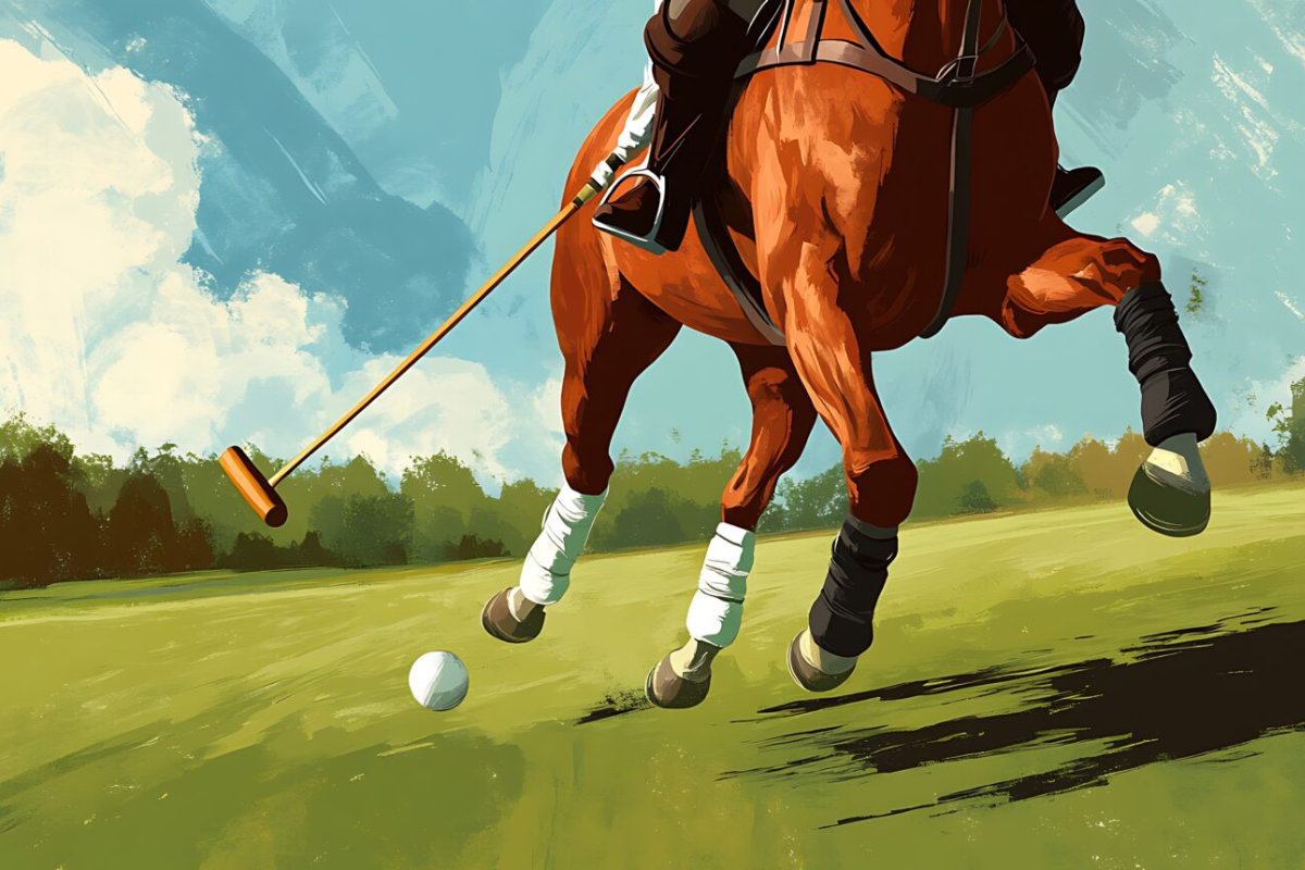 Polo Horse Rider Action Close Up