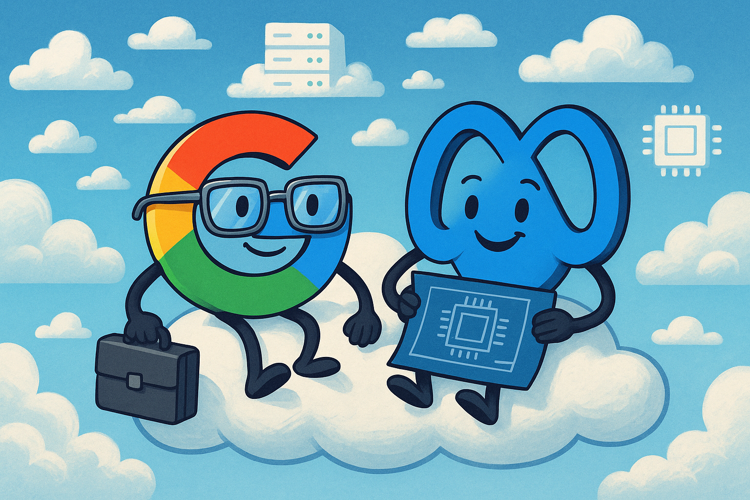 20250822_1124_Tech Giants Unite_simple_compose_01k3960b3vfye9bd7az1p1cw3t