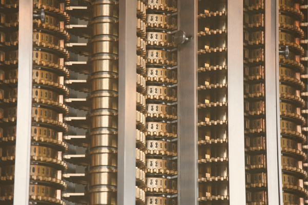 Close-up view of the Difference Engine