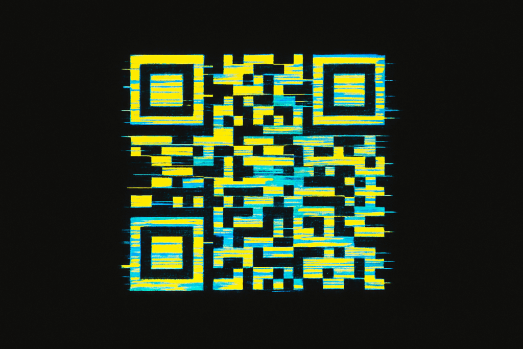 Glitching QR code