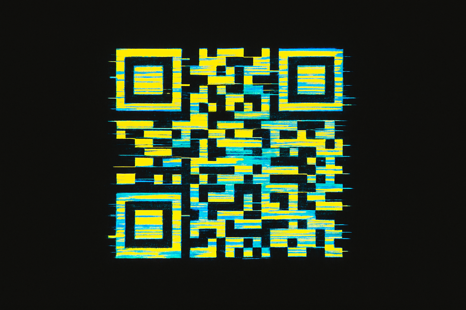 Glitching QR code