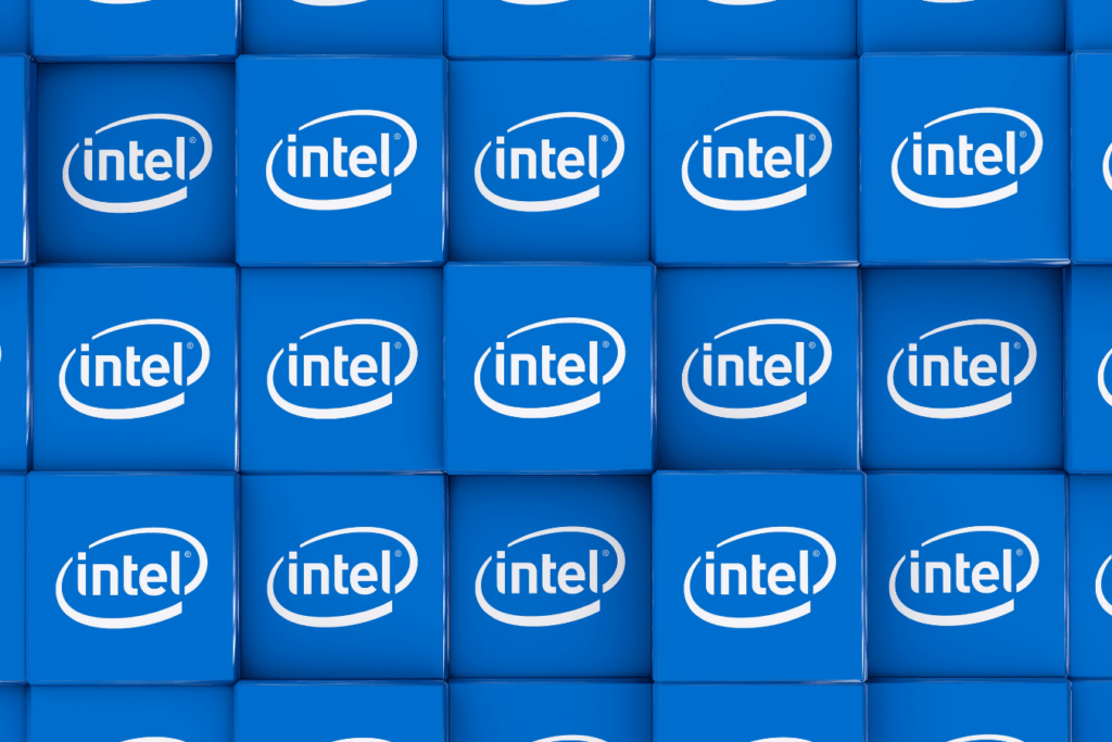 intel, social media background