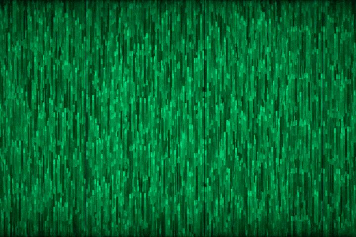 Sharp-edged data blocks cascading vertically