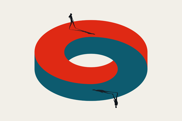 Downloaded Save to Library Preview Crop Find Similar File #: 1440012789 Business opposite and contrast vector concept. Symbol of challenge, choice, directions. Minimal design eps10 illustration.