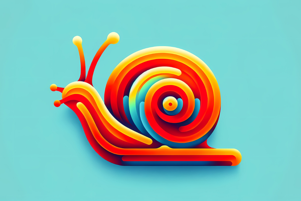 An abstract image of a snail