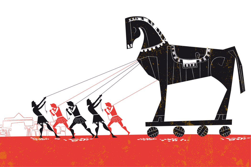 troy horse vector illustration