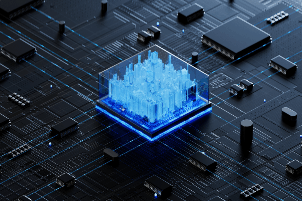 Microchip, city, Technology, Broadcom, Apple