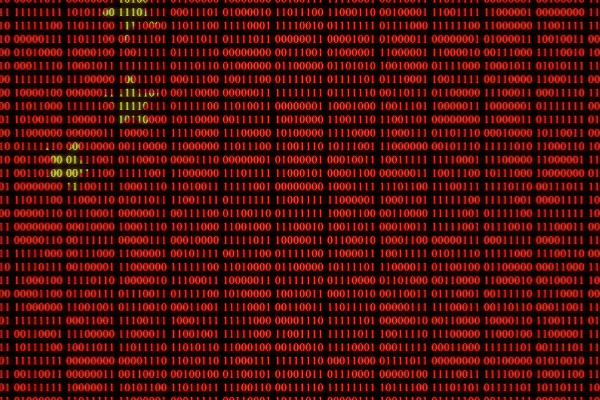 China Flag in Digital Binary Numbers cyber style matrix