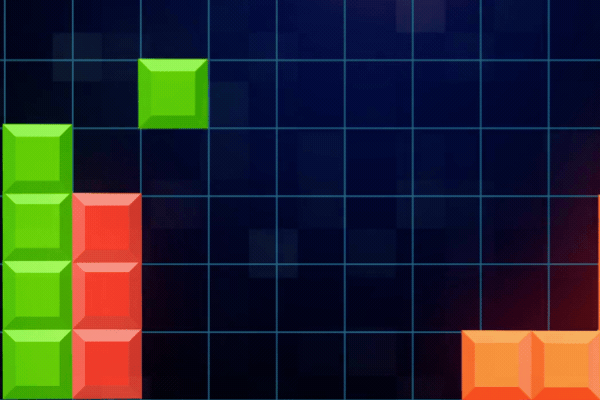 Puzzle Brick Animation, Tetris Block Falling Game