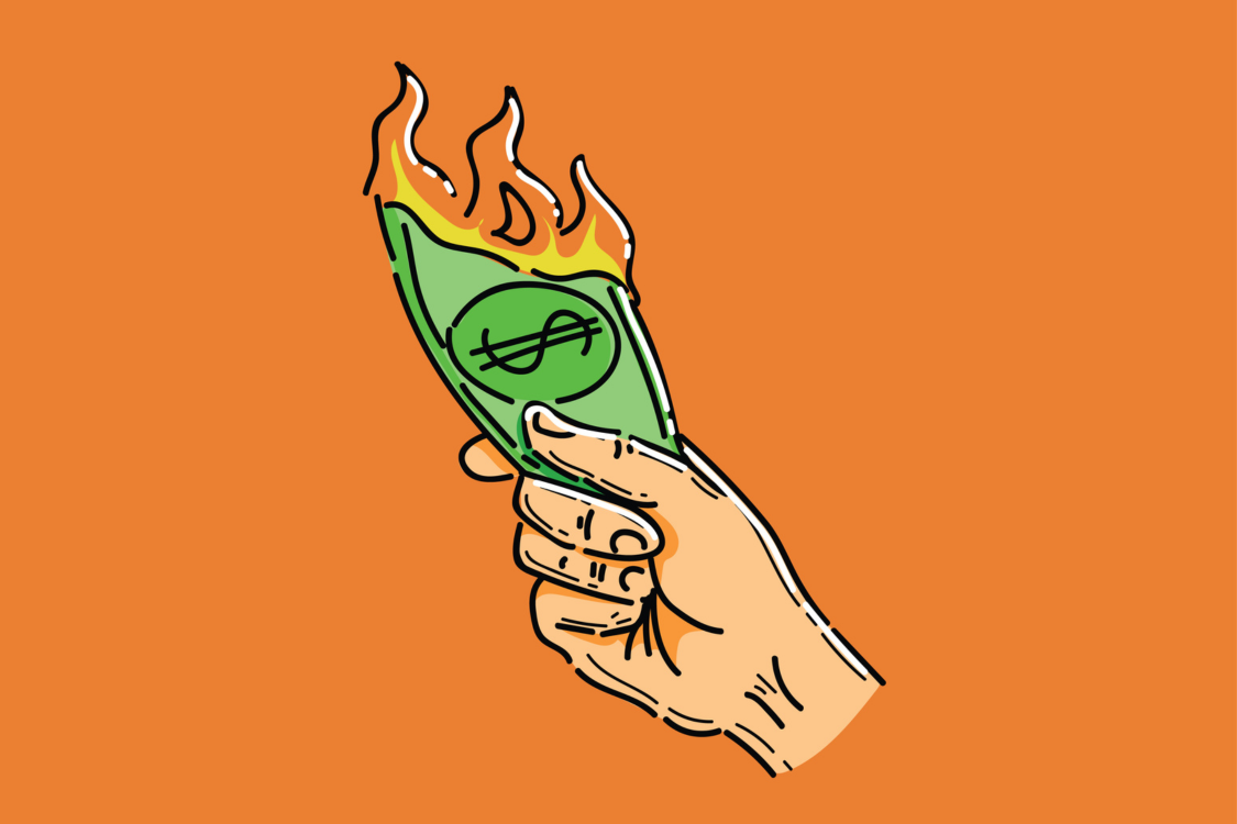 Burning money