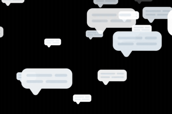 Falling Chat Bubbles Animation